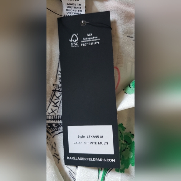 Karl Lagerfeld White Graphic Shirt Jacket - Picture 7 of 8